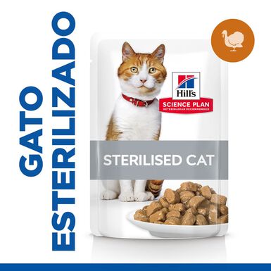 Hill’s Science Plan Sterilised Young Adult Peru em Molho saquetas para gatos